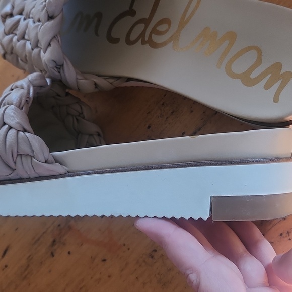 Sam Edelman Ainslie Braided Size 9.5 Slide Sandal Platform Desert Beige - Picture 10 of 10